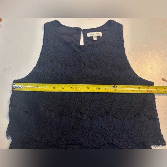 NEW Navy Blue Floral Lace Women's Dress Large Sexy - Picture 12 of 14